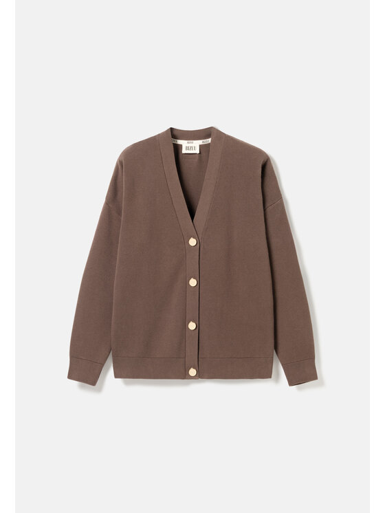 BIZUU BIZUU Kardigan FLOMMY Brązowy Standard Fit
