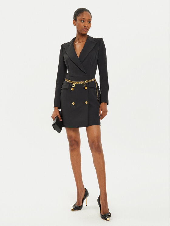 Elisabetta Franchi Elisabetta Franchi Sukienka koktajlowa AB-657-46E2 Czarny Regular Fit