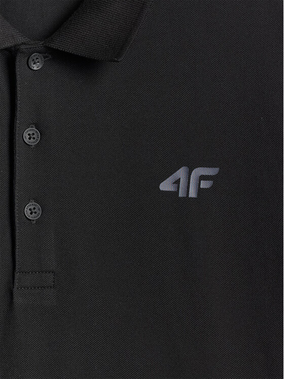 4F 4F Polo SPORTS CLUB Czarny Regular Fit