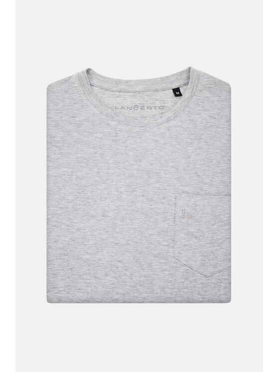 Lancerto Lancerto T-Shirt Roth TS073123000012 Szary Regular Fit