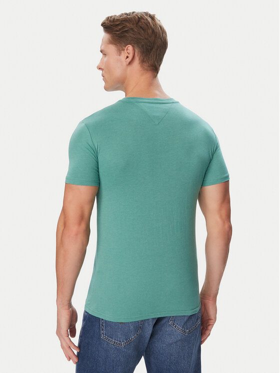 Tommy Jeans Tommy Jeans T-shirt DM0DM20363 Zelena Slim Fit