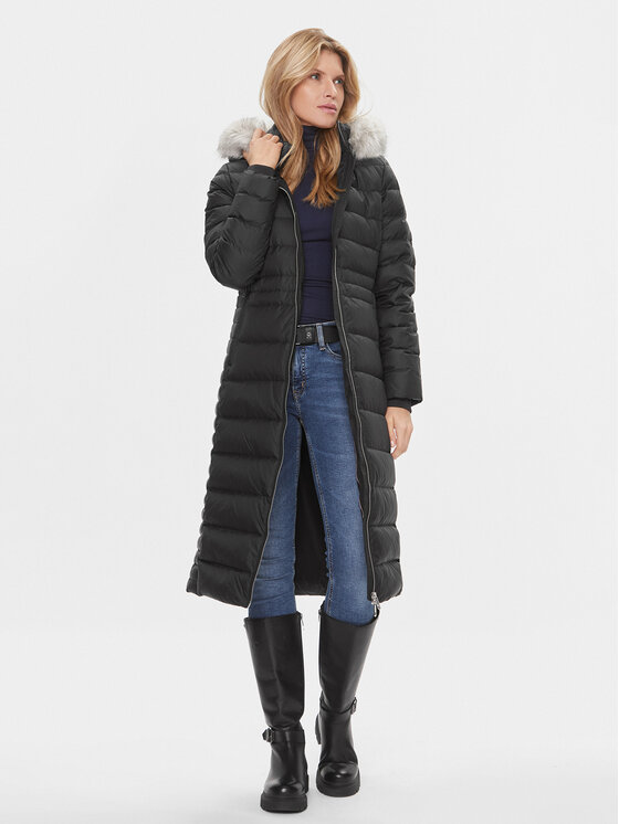 Tommy Hilfiger Tommy Hilfiger Μπουφάν πουπουλένιο Tyra WW0WW39745 Μαύρο Regular Fit