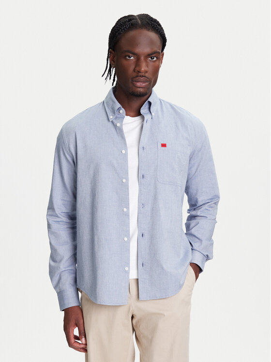 HUGO Camicia Evito 50479302 Blu Slim Fit, taglia : XXL