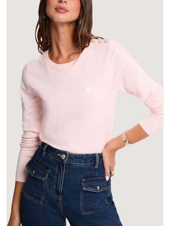 Morgan De Toi Morgan De Toi Maglione 251-MKISS Rosa Casual Fit