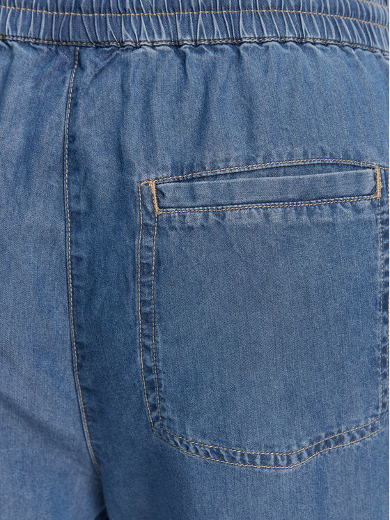 Olsen Olsen Kalhoty z materiálu 14001890 Modrá Regular Fit