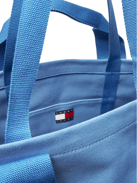 Tommy Jeans Tommy Jeans Ročna torba Tjw Tote Edition Canvas AW0AW17542 Modra