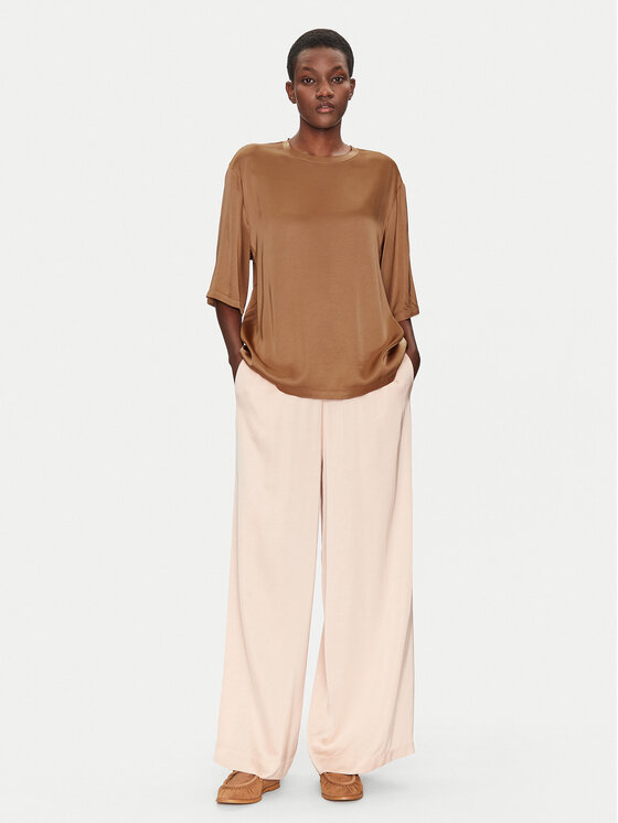 ViCOLO ViCOLO Bluzka TD0013 Brązowy Relaxed Fit