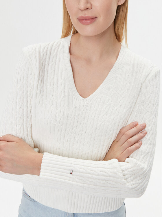 Tommy Hilfiger Tommy Hilfiger Пуловер WW0WW39017 Екрю Regular Fit