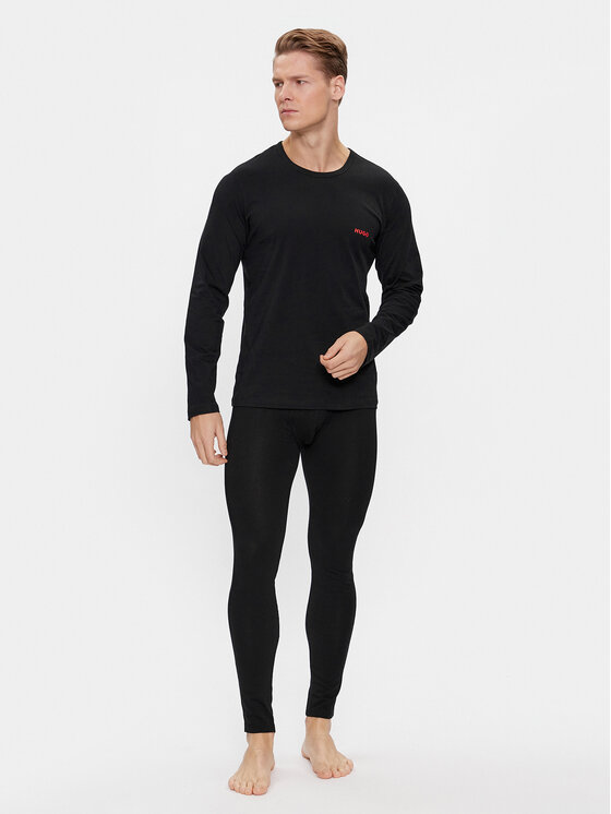 HUGO Hugo Gaće dugih nogavica Long John Linked 50485314 Crna Skinny Fit
