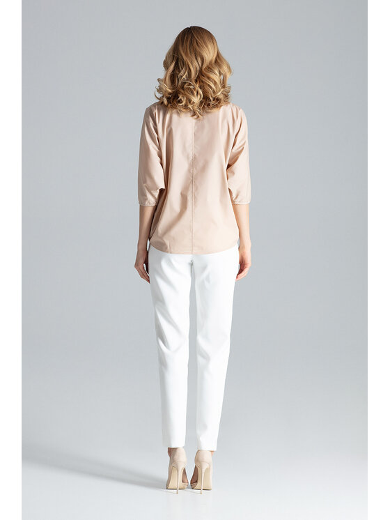 FIGL FIGL Blúzka M563 Béžová Regular Fit