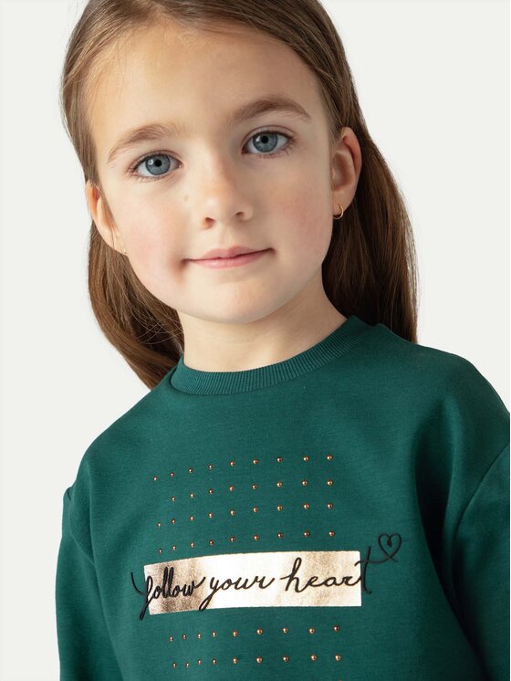 Mayoral Mayoral Set Sweatshirt und Kleid 4927 Grün Regular Fit