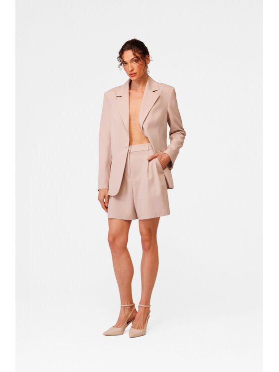 LE POSSÉ LE POSSÉ Pantaloncini di tessuto SGZWS Rosa chiaro Regular Fit