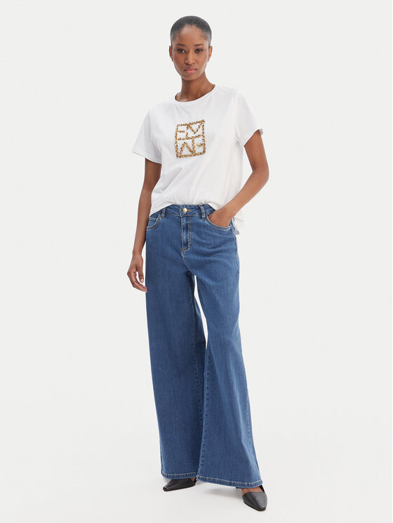 Marella Marella Džínsy Emme by Marella Disco 2615181111 Modrá Wide Leg