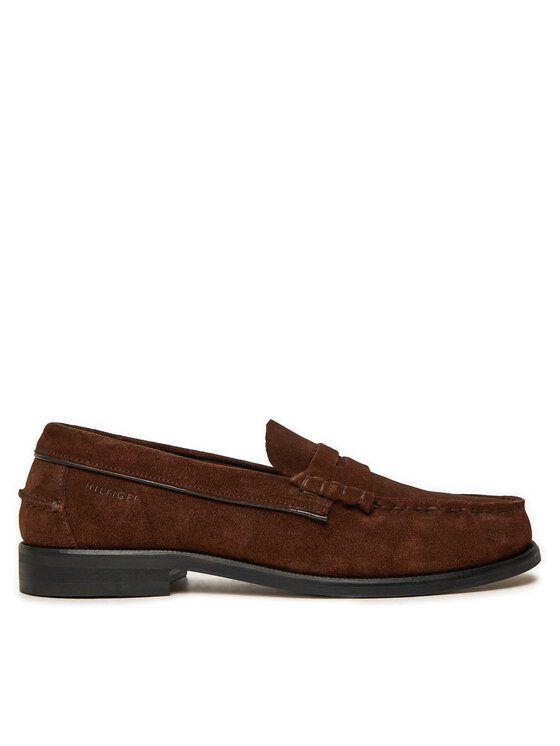 Tommy Hilfiger Mokasyny Classic Hilfiger Suede Loafer FM0FM05363 Brązowy
