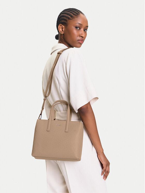 Calvin Klein Calvin Klein Ročna torba Ck Must Small Tote_Mono K60K613023 Rjava
