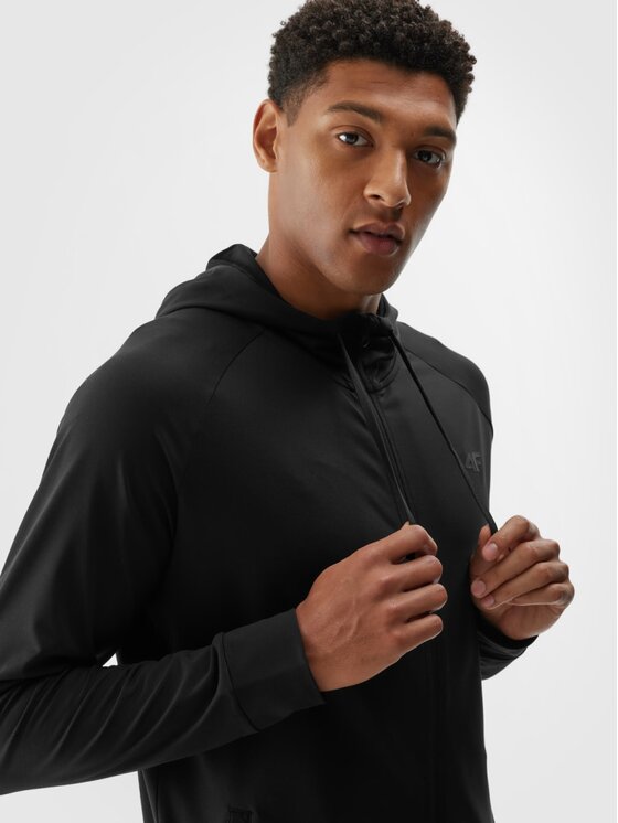 4F 4F Μπλούζα τεχνική 4FWAW24TFSWM403-20S Μαύρο Regular Fit