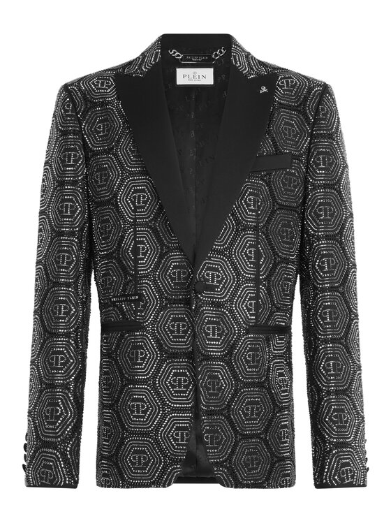 PHILIPP PLEIN PHILIPP PLEIN Marynarka 30568 Czarny Fitted Fit