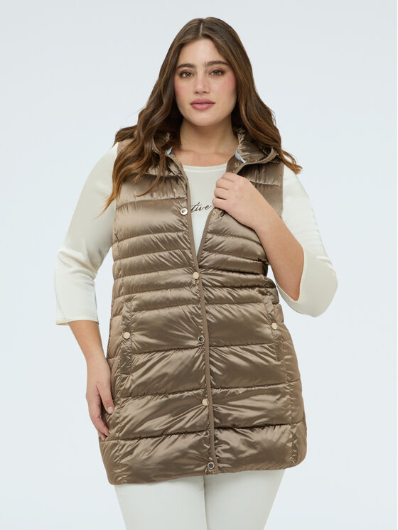 Fiorella Rubino Fiorella Rubino Bezrękawnik F001L000060N022 Brązowy Regular Fit
