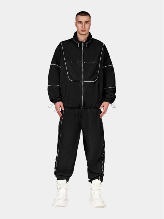 MADE BY SOCIETY MADE BY SOCIETY Kurtka anorak Hanorac Crimson Essence - H17221 Czarny Basic Fit