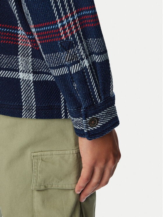 Tommy Jeans Tommy Jeans Prechodná bunda Check DM0DM23135 Tmavomodrá Regular Fit