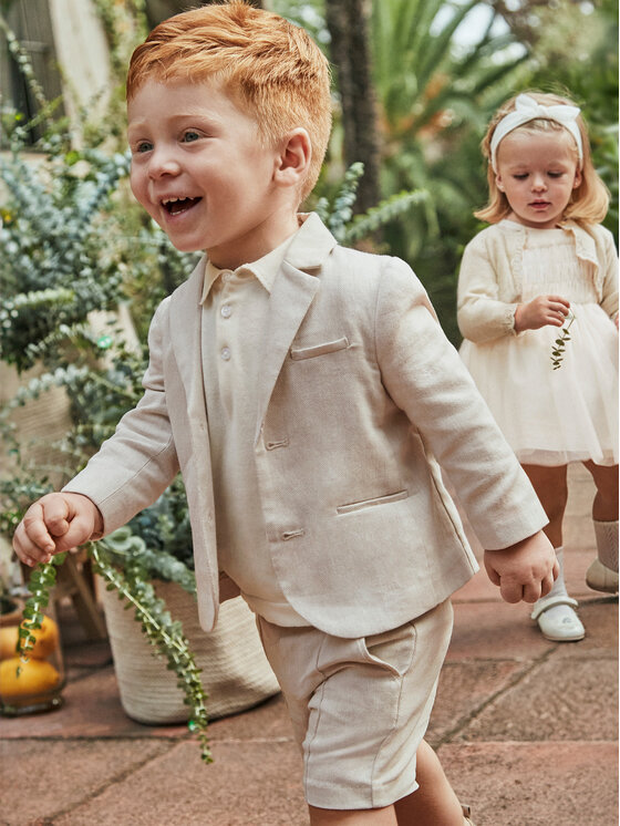 Mayoral Mayoral Giacca da abito 1470 Beige Regular Fit