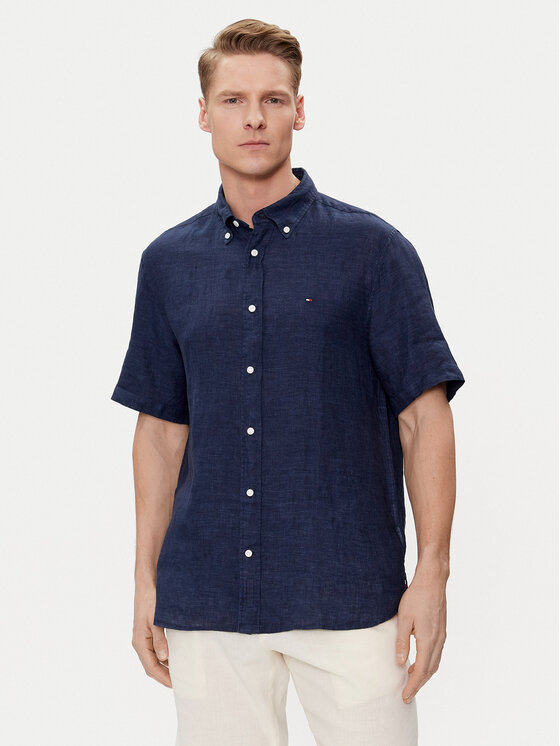 Tommy Hilfiger Tommy Hilfiger Cămașă MW0MW35207 Bleumarin Regular Fit