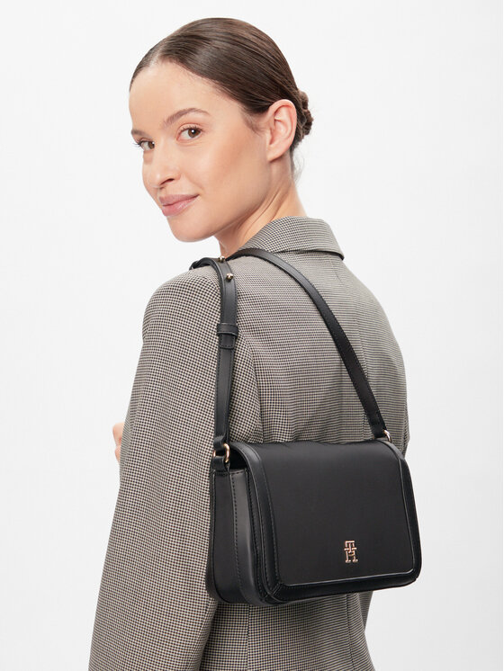 Tommy Hilfiger Tommy Hilfiger Borsetta Th Essential S Flap Crossover AW0AW15700 Nero