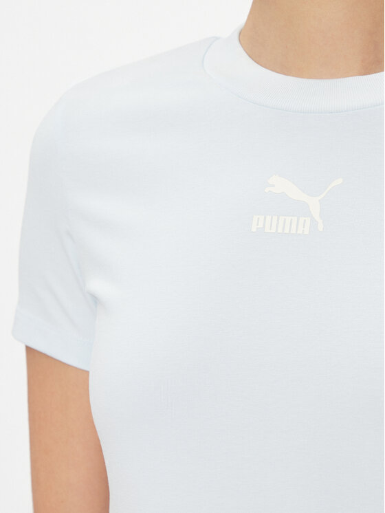 Puma Puma Tricou Classics 535610 Albastru celest Tight Fit