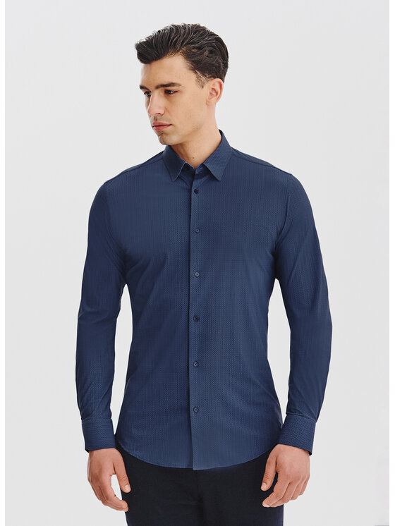 Pako Lorente Pako Lorente Koszula P25WF-1X-049 Granatowy Slim Fit
