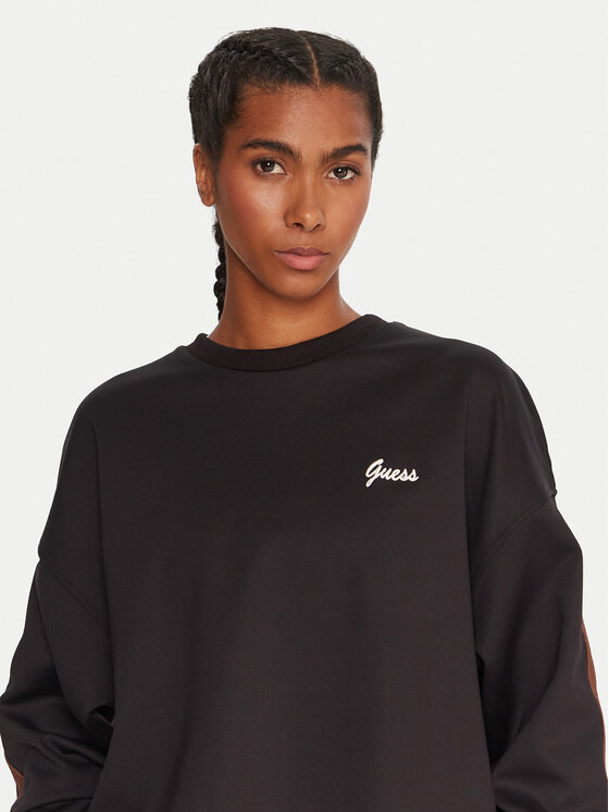 Guess Guess Bluză V5BQ03 KCX22 Negru Relaxed Fit