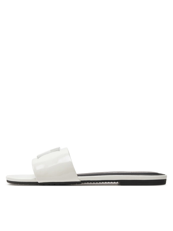 Calvin Klein Jeans Calvin Klein Jeans Чехли Flat Sandal Slide Mg Met YW0YW01348 Бял