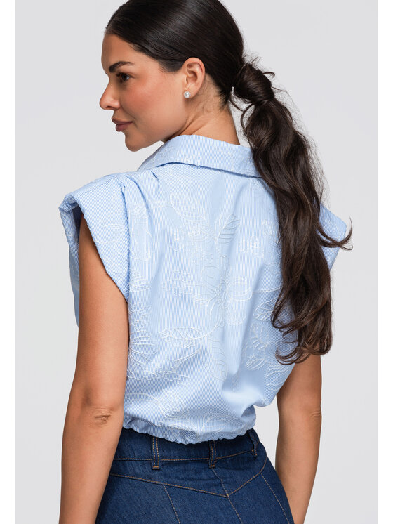 Ombre Ombre Koszula OW-SH-E0057 Niebieski Relaxed Fit
