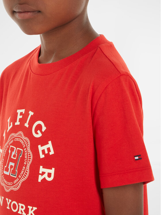 Tommy Hilfiger Tommy Hilfiger T-Shirt Monotype Arch KB0KB08802 Czerwony Regular Fit