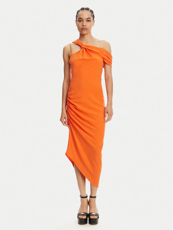 Versace Jeans Couture Versace Jeans Couture Rochie cocktail 78HAO903 Portocaliu Slim Fit