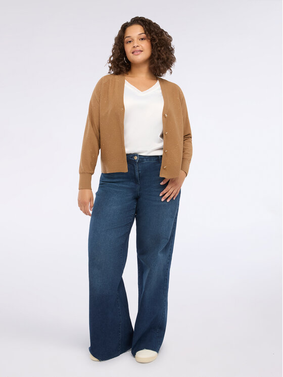 Fiorella Rubino Fiorella Rubino Cardigan M786L008185N012 Écru Regular Fit