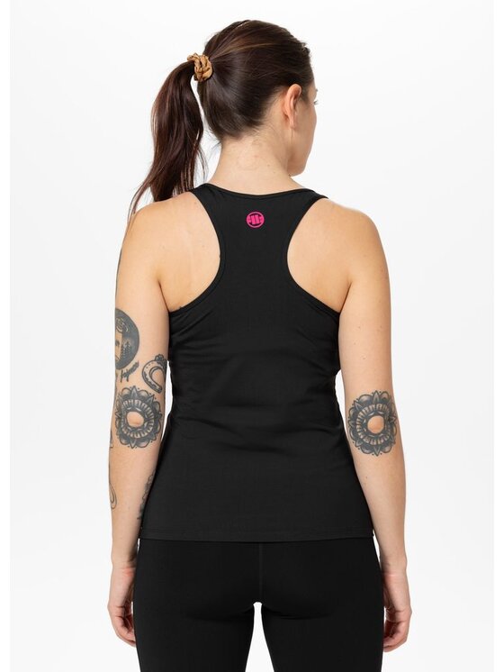 PITBULL PITBULL Tank top sportowy damski AVENIDA L Czarny Regular Fit