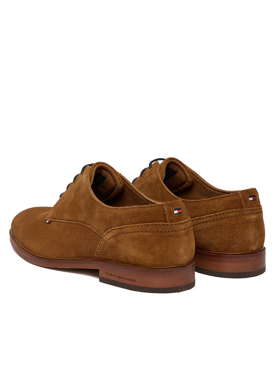 Tommy Hilfiger Tommy Hilfiger Félcipő Hilfiger Suede Dress Shoe FM0FM05776 Barna