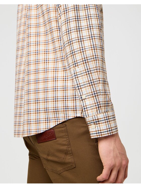 Wrangler Wrangler Koszula 1 PKT POPLIN SHIRT Kolorowy Regular Fit