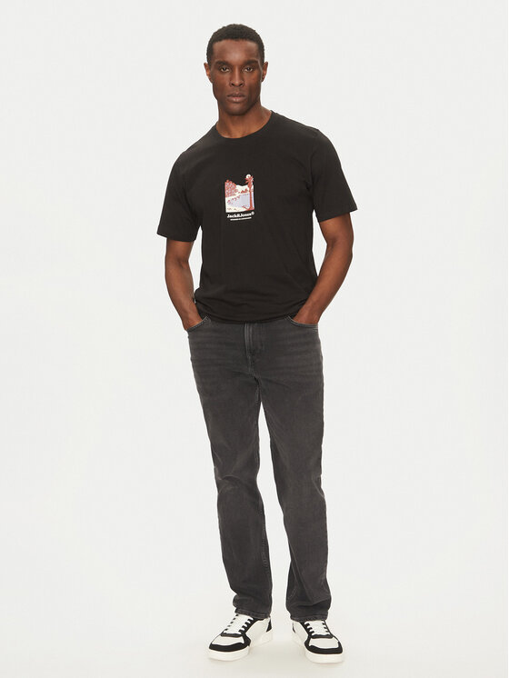 Jack & Jones Jack & Jones T-Shirt Split Graphic 12273000 Czarny Regular Fit