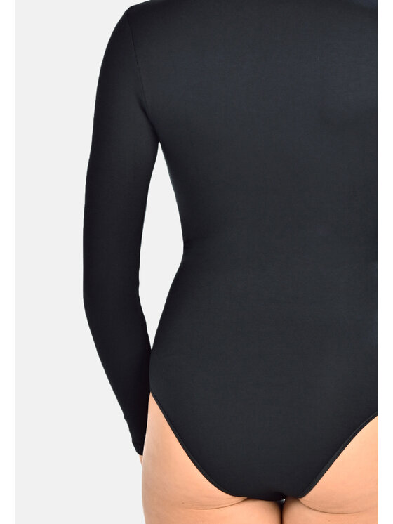 Teyli Teyli Body damskie eleganckie Avianna Czarny Regular Fit