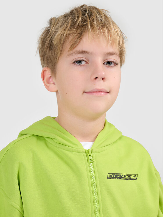 4F 4F Bluza ESPORTS RACING Zielony Loose Fit