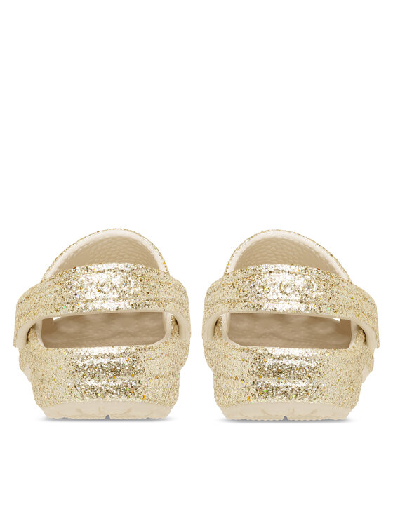 Crocs Crocs Чехли Classic Chunky Glitter Clog K 211939 Бежов