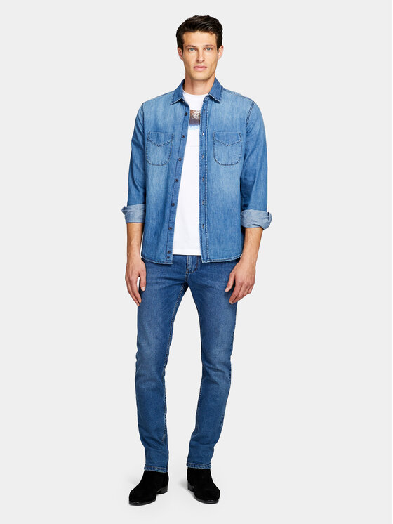Sisley Sisley Jeans hlače 4MQBSE00O Modra Slim Fit