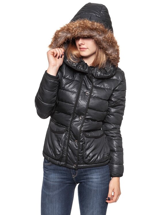 Lee Lee Kurtka damska PUFFER JACKET Czarny Regular Fit