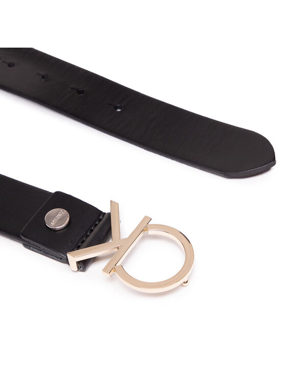 Calvin Klein Calvin Klein Dámsky opasok Ck Adj.Logo Belt 3.5Cm K60K602141 Čierna
