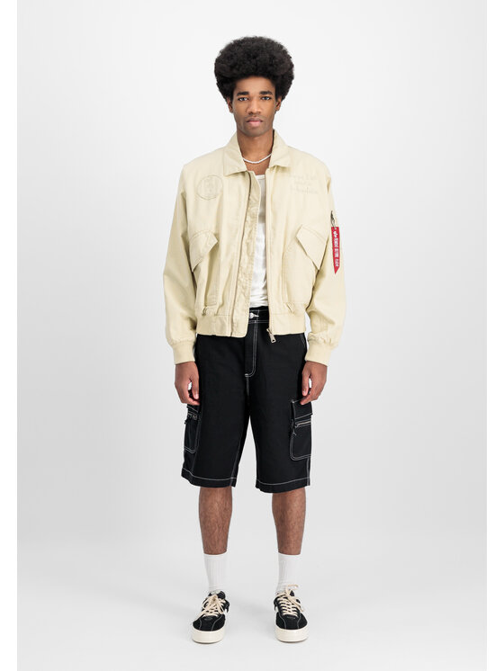 Alpha Industries Alpha Industries Kurtka bomber CWU-45 Canvas Honolulu Light Bomber Jacket Beżowy Regular Fit