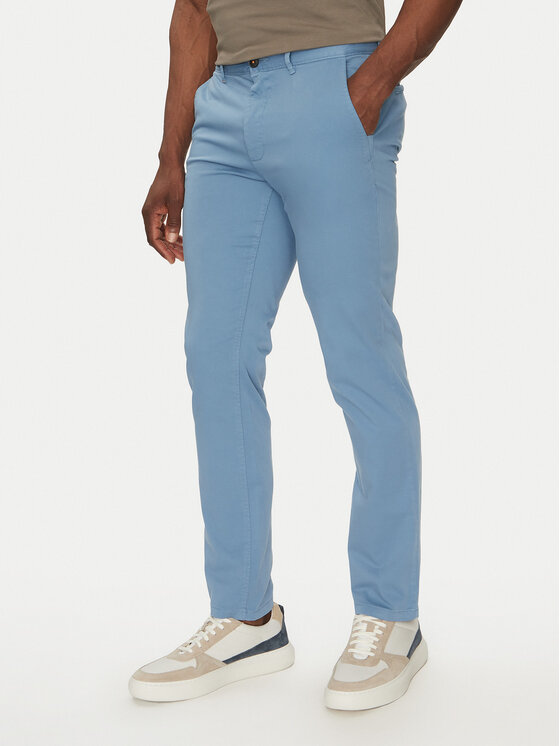 BOSS BOSS Chino nohavice Chino_Slim 50510933 Modrá Slim Fit