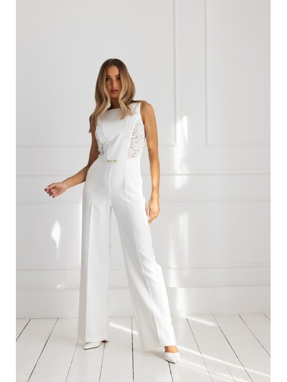 Made of Emotion Made of Emotion Kombinezon M866 Biały Premium Fit