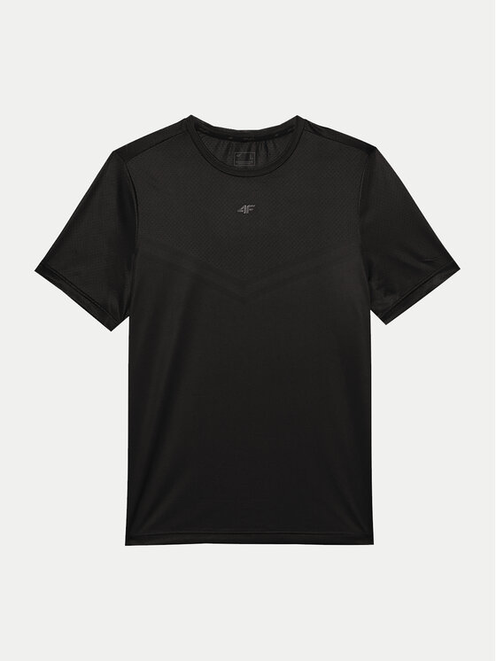 4F 4F Тениска от техническо трико 4FWSS24TFTSM697 Черен Regular Fit