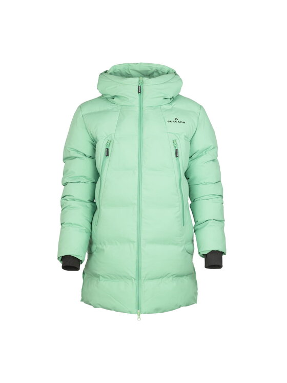 Bergson Bergson Płaszcz SNOW LEOPARD Zielony Regular Fit